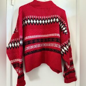 Vibrant Red Sweater by Daily Thread, Cropped Size XL/XXL